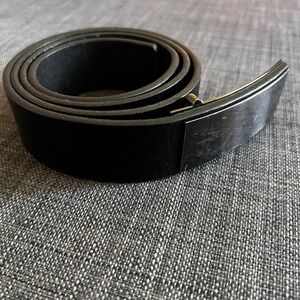 Kenneth Cole New York Black Leather Belt with Metal Buckle Dress‎ Casual Size 36